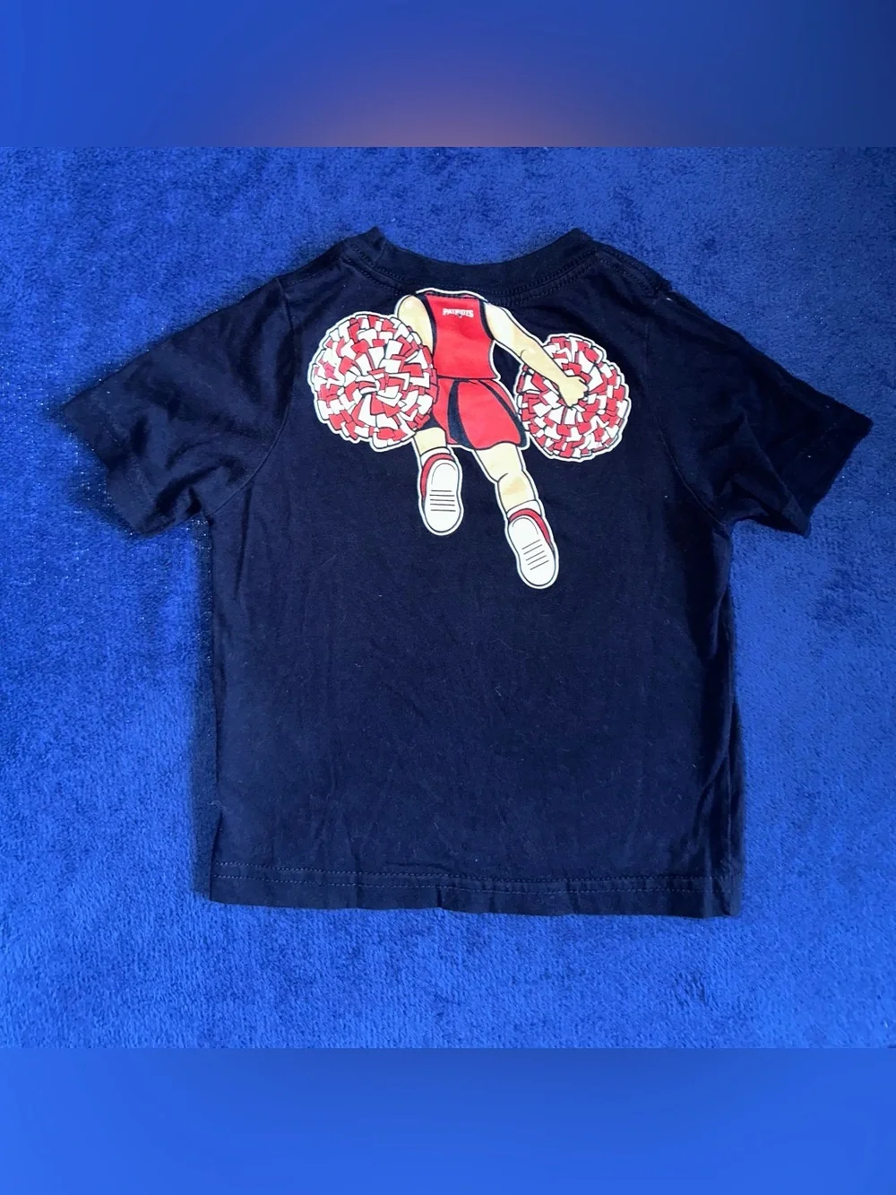 NFL Patriots Cheer T Shirt New England Team Apparel Cheerleader Blue 24M